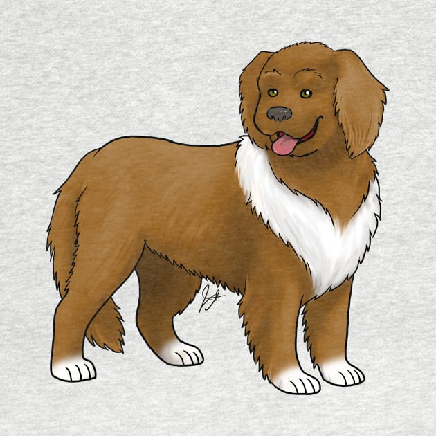 Dog - Landseer Dog - Brown and White by Jen's Dogs Custom Gifts and Designs